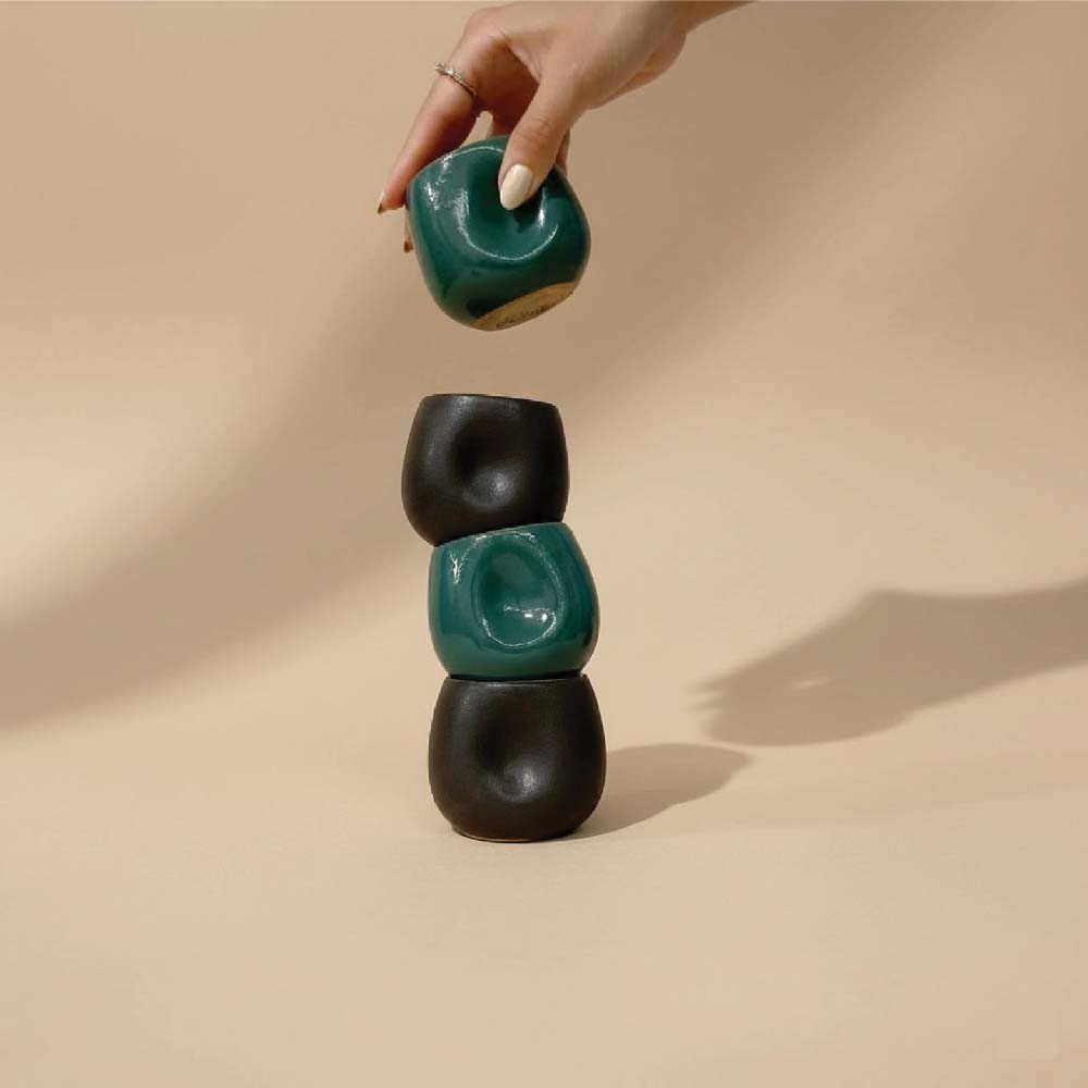 Espresso dimpled cups