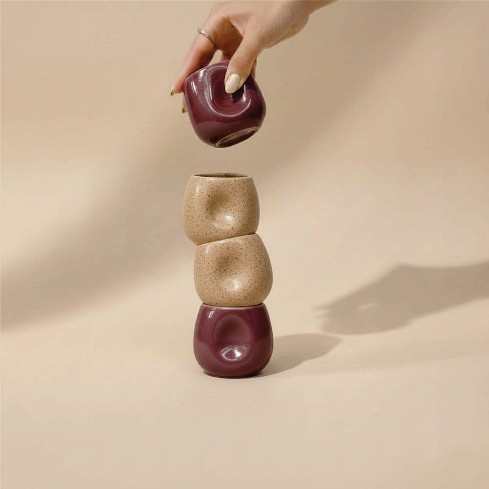 Espresso dimpled cups